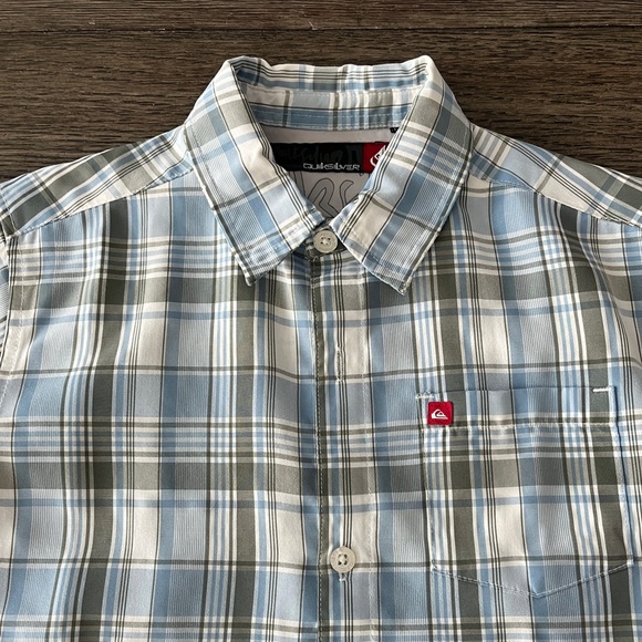 Quiksilver Button Down Madras Plaid Kids - Picture 4 of 15